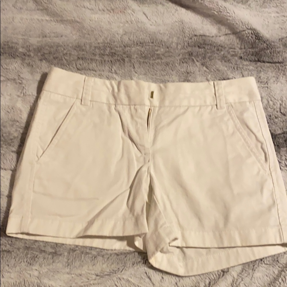 J. Crew 00 white chino shorts